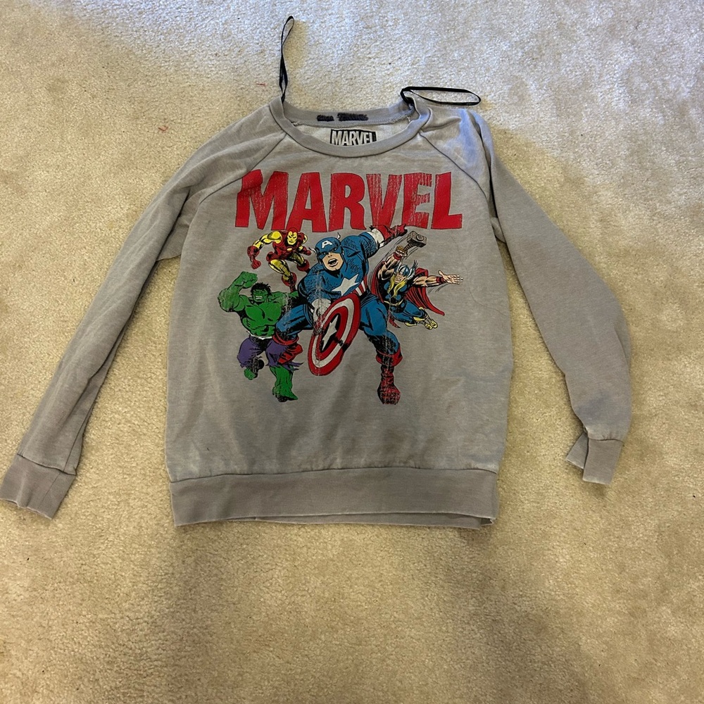 Marvel Gray Graphic Sweatshirt